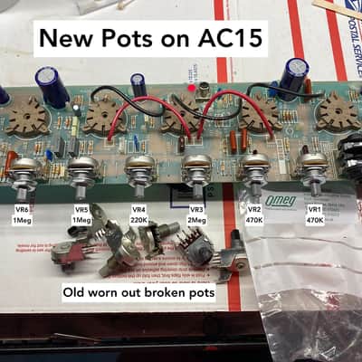 Vox AC15TB and AC30TB (Korg/Marshall) Omeg Pots UK Made OEM Replacement. image 11