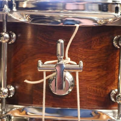 Holloman Custom Drums 4.5" x 14" Mahogany Segmented Snare Drum w/ Tube Lugs image 2