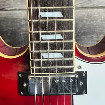 (18279) Epiphone Riviera Mini Ch Semi-Hollow Electric Guitar - 2004 - Cherry image 14