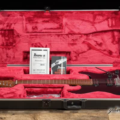 Ibanez AZ2402 Prestige HH Roasted Maple Neck Guitar w/ Case – Black Flat image 9