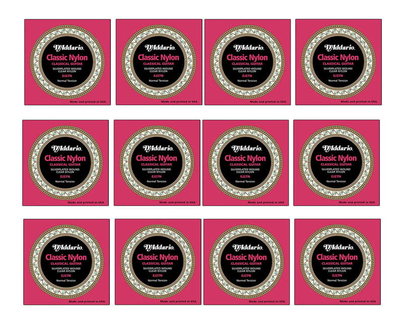 D'Addario EJ27N 1/2 Student Nylon Fractional Classical Guitar Strings Normal Tension Standard image 1