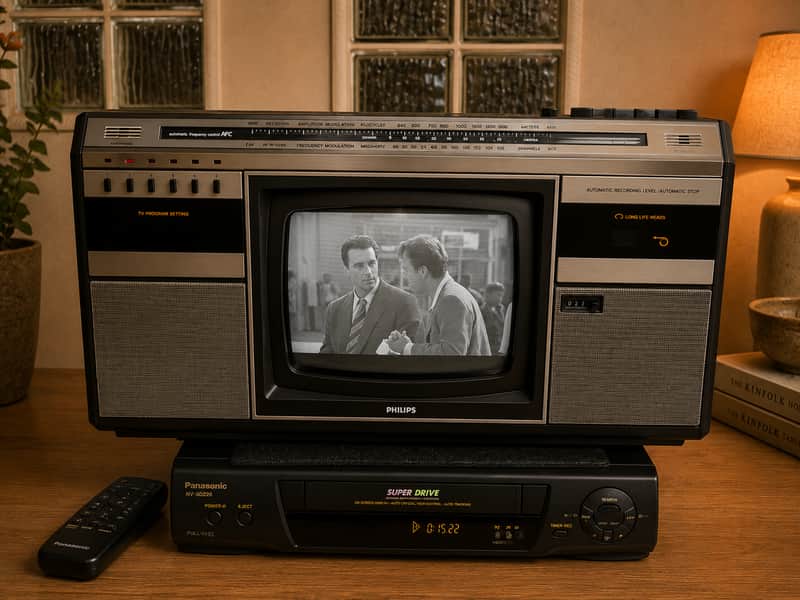 PHILIPS COMBI TC 10 ✅Serviced Rare Vintage SET TV RADIO CASSETTE RECORDER BOOMBOX +VIDEO