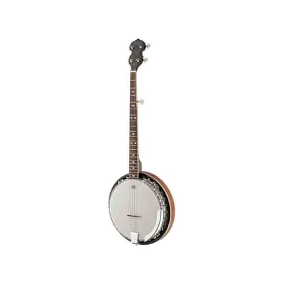 Stagg BJM30 LH Mahogany Resonator 5-string Bluegrass Banjo Deluxe w/Metal Pot for Lefty Players image 2