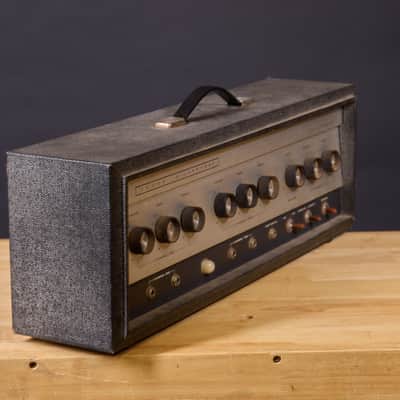 1963 Silvertone 1484 Twin Twelve Tube Amplifier Head and 2x12 Cab with original Jensen C12Q C7506 2 Speakers image 11