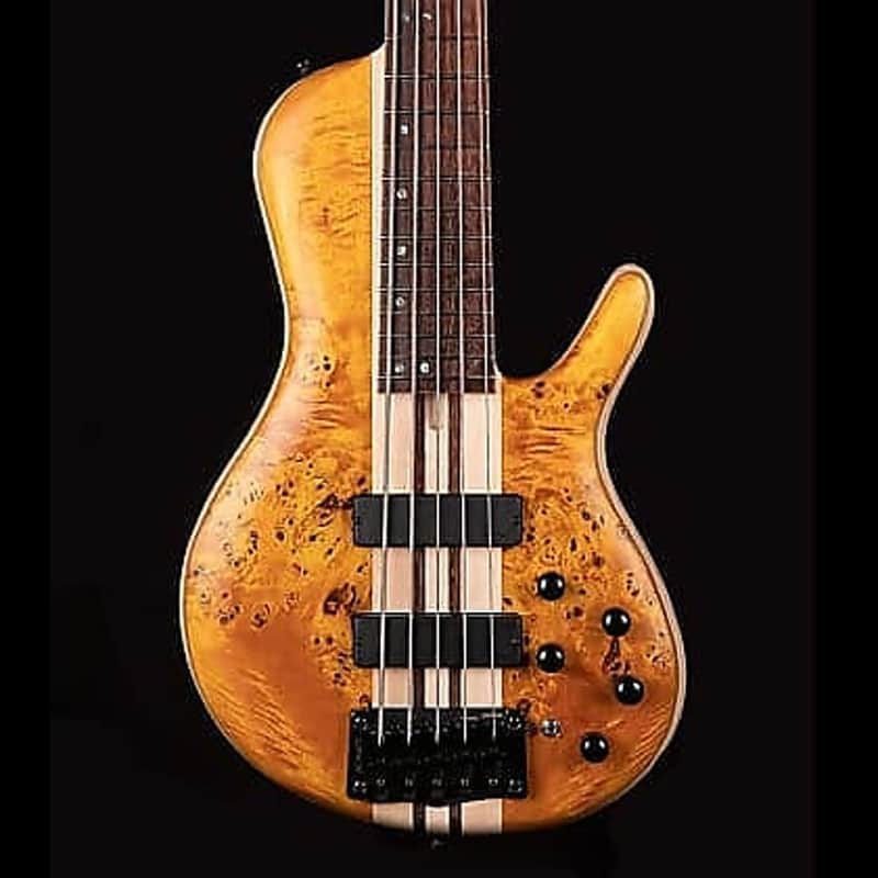 Cort A5PLUSSCAOP Artisan Series Ash Body Poplar Burl Top 5-String Electric Bass Guitar w/Premium Soft Case image 1