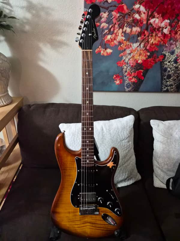 Fender American Ultra Stratocaster HSS Plus Top Limited Edition - Tiger Eye