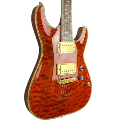Schecter Diamond Series C-1 Elite 2008 - Amber Quilt image 2