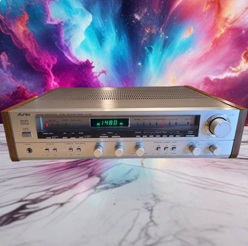 Aurex Digital Synthesizer Stereo Receiver Model SA-S55 FRESH Service 55WPC RaRe image 1