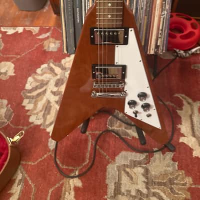 2019 Antique Natural Gibson Flying V w/OHSC image 3