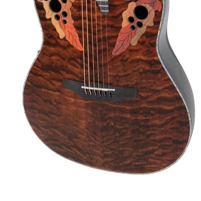 Ovation Celebrity Elite Plus E-Acoustic Guitar CE44P-TGE Dark Tiger Eye (CE44P-TGE-G) image 6