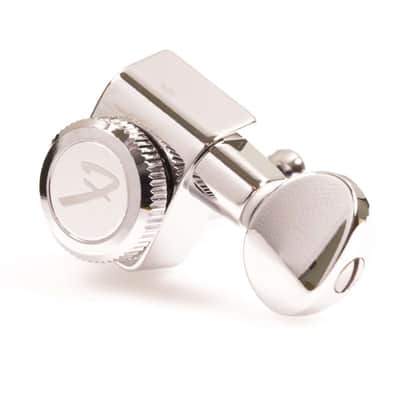 Fender Strat Tele 2 pin chrome locking tuners, Round button 099-0818-500