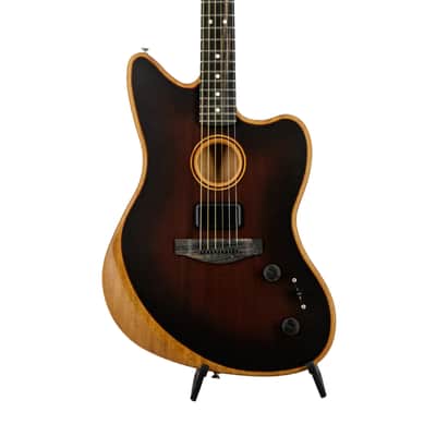 Fender American Acoustasonic Jazzmaster All Mahogany Ac-Elec Gtr w/Bag, EB FB, BB Burst, US232XXXX image 4