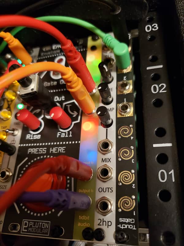 Tidbit Audio 2hp Random CV Generator / Quad Random Oscillator / Random Noise Generator 2023 Yellow/Gold image 1