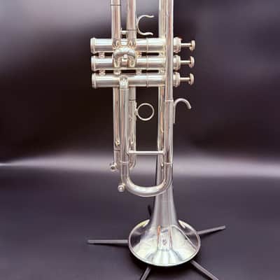GETZEN ETERNA LB PROFESSIONAL Bb TRUMPET – SILVER PLATE – LARGE BORE – MADE IN USA – SERIAL P10363 image 1