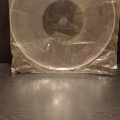 Premier RARE, Collectable NOS 18" bass drum head 70s-80s  - Vintage white+ black image 2