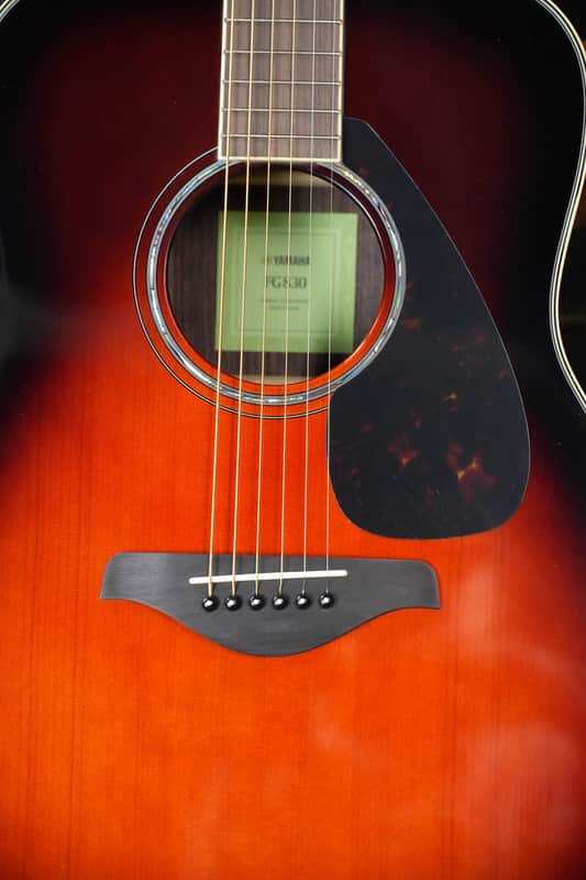 Yamaha FG830 TBS Spruce/Rosewood Tobacco Brown Sunburst Dreadnought  Acoustic Guitar #0600