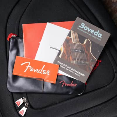 Fender Acoustasonic Player Telecaster Electric Guitar - Brushed Black with Structured Gig Bag image 16