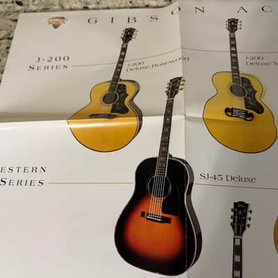 Gibson B.B King Poster Brochure 1994 J-200 SJ-45 100 Xtra 30 blues King L – 00 gospel hummingbird Everly Brothers dove Chicago cutaway image 4