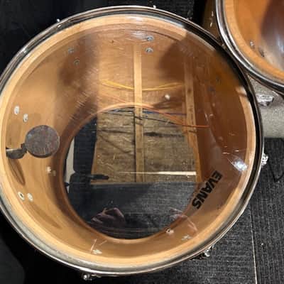 Ludwig Concert Tom Set early 70's - Silver Sparkle Clear Maple interiors image 7