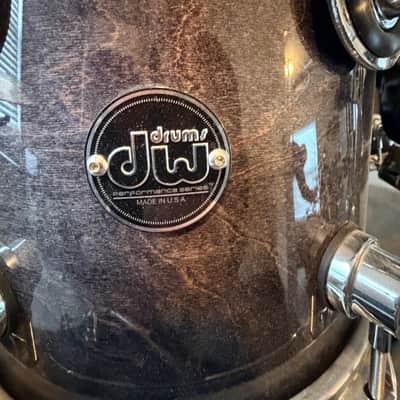 DW Performance Series Ebony Stain with hardware and cymbals image 6