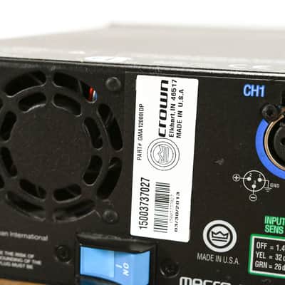 Crown MA 12000i Macro-Tech 2-Channel Power Amplifier, 4500W @ 4 ohms CG0120U image 10