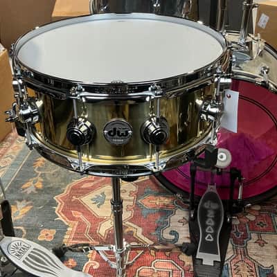 DW Collectors Series 5.5x14 Bell Brass Snare Drum - Polished Brass image 4