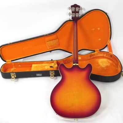 1969 Guild Starfire Bass II - Sunburst - Rare Double Pickup Hagstrom Bi Sonic - Original Case image 4