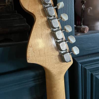 1966 Fender Mustang Guitar Dakota Red All Original image 7