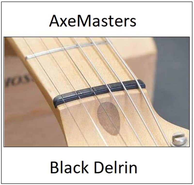 AxeMasters Slotted Delrin BLACK NUT made for FENDER Guitars - 43mm / 1 11/16" - replacement upgrade project image 1