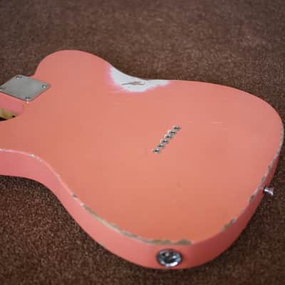 MJT Warmoth Fender American Vintage 62 Relic Road Worn Telecaster Shell Pink Coral image 14