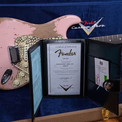 Fender Custom Shop LR25 ‘62/‘63 Stratocaster Super Heavy Relic Shell Pink Boos Leather Custom Pickguard 2025 image 12