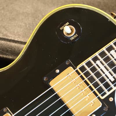 Vintage! 1976 Gibson Les Paul Custom Electric Guitar Black Ebony + HSC image 3