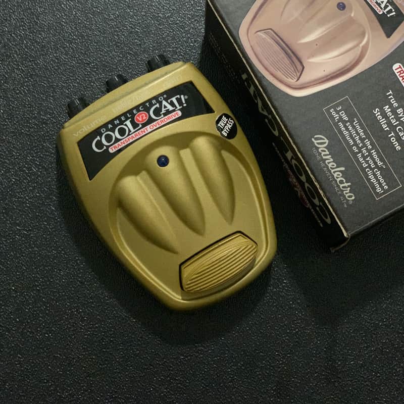 2010s Danelectro Cool Cat Transparent Overdrive V2 Gold