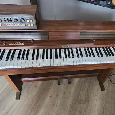 Roland Piano plus 300 & Roland Rhythm Plus PB-300 (HP-300 Piano Plus) Late 1970s early 1980s - wood-like veneer