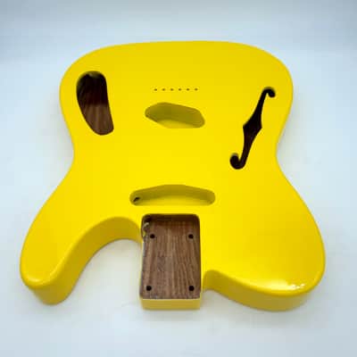 Hoodoo Telecaster Thinline Body ASH Graffiti Yellow htb6558 image 4
