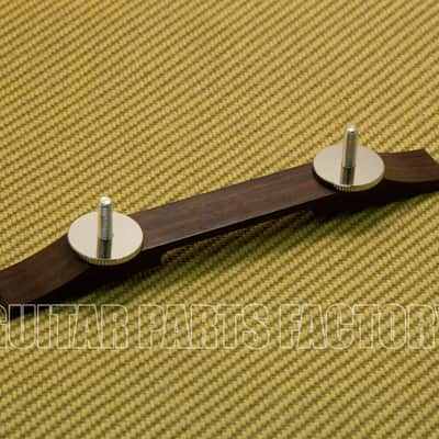 008-0622-200 Genuine Gretsch Rosewood Bridge Base w/Nickel Wheels & Studs