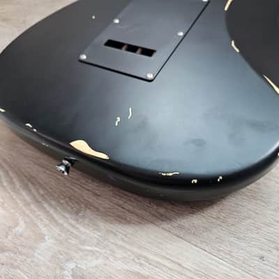 Reliced Sunburst Loaded Guitar Body w/ Noiseless 60's Pickup, Red Tortoise Pickguard image 10