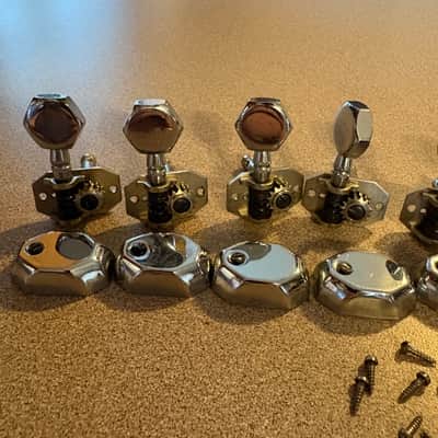 Van Ghent 6 in-line tuners 1960s - Chrome image 4