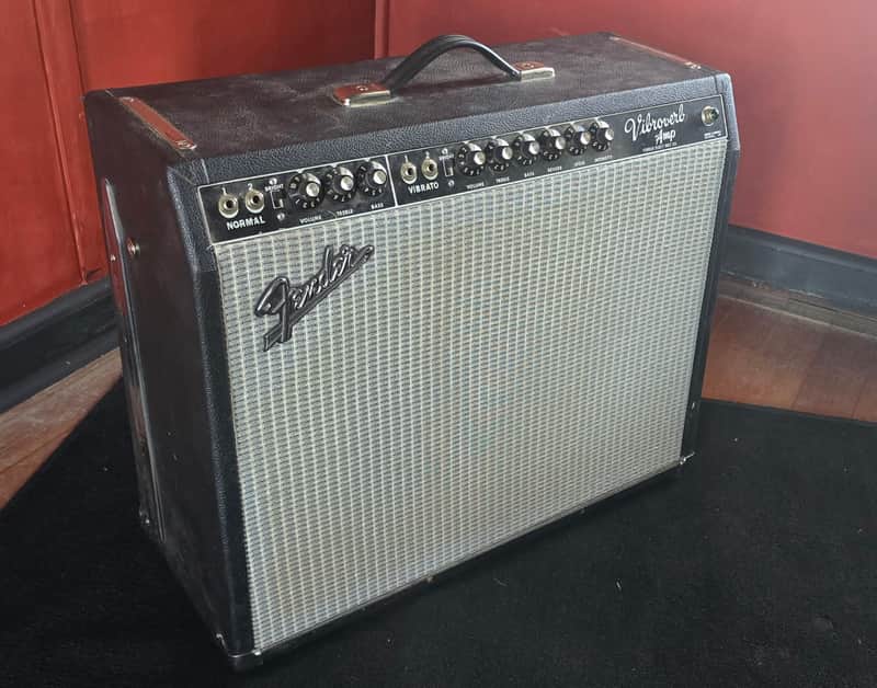 Fender Vibroverb 2-Channel 40-Watt 1x15" Guitar Combo 1963 - 1964 - Black Panel image 1