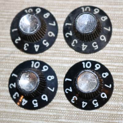 Vintage Original 1960s Fender Blackface Amp Control Knobs - Lot of 4 image 1