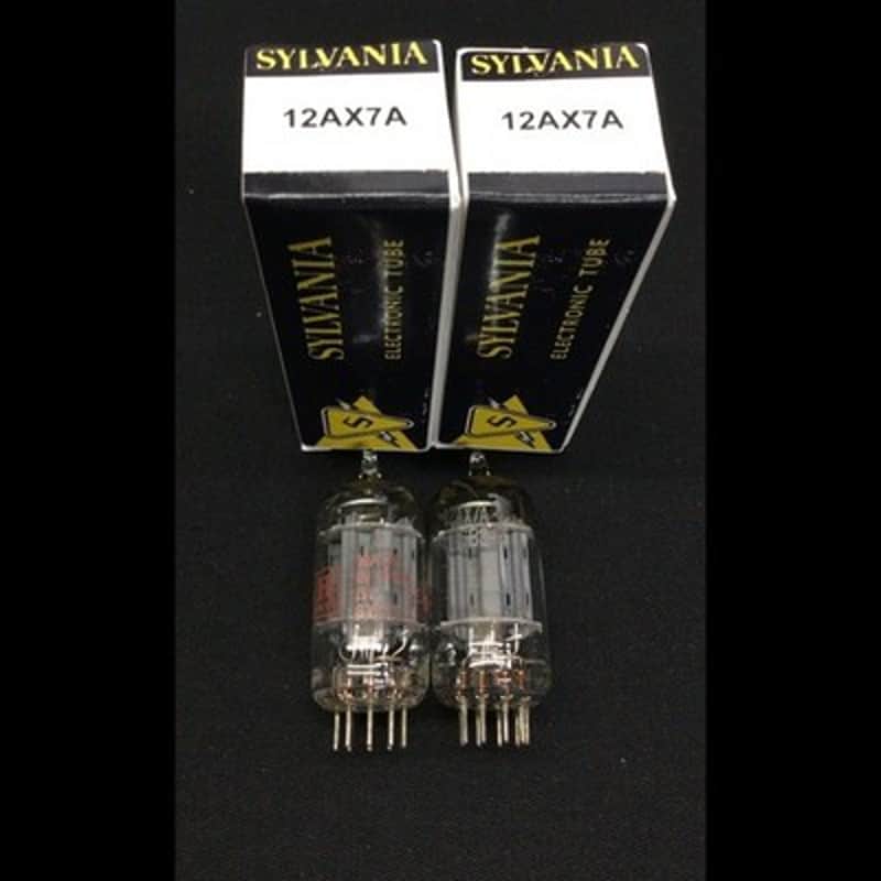 MATCHED PAIR SYLVANIA 12AX7A ECC83 Vintage Audio Amp VACUUM TUBES Tested 10.9822 image 1