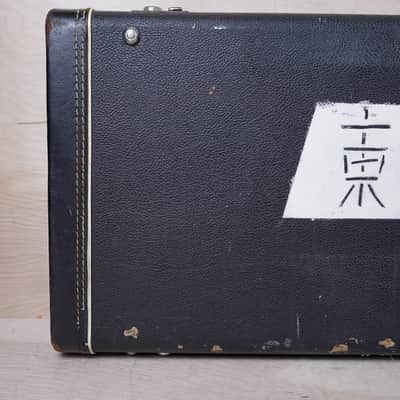 Fender Jazz or Precision Bass Original Hard Case 1967-1972 Logo with Tail Black with Orange Interior Vintage image 9
