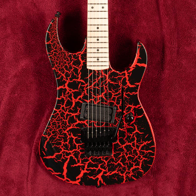 B.C. Rich Gunslinger Retro II with Floyd Rose - Red Crackle image 1