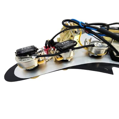 Carparelli Pre-Loaded HSS Strat Pickguard — CTS 500K Pots, CRL 5-Way, Vitamin Q Caps, HSS “Balanced Load” Mod image 8