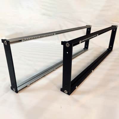 3U 40HP Eurorack Rails Kit with Brackets & M3 Nuts (Black / Silver) image 4