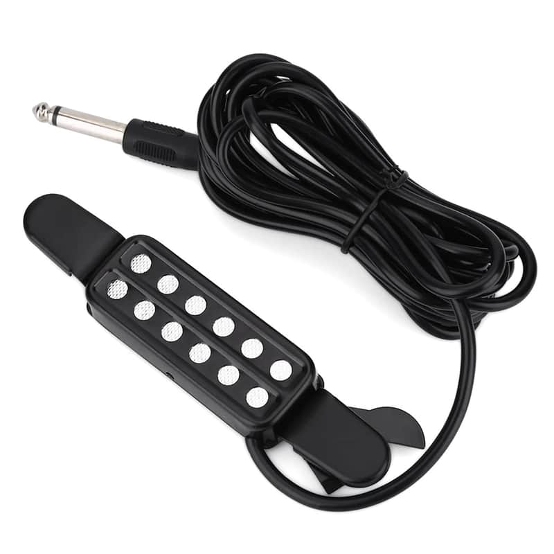 Brand New  Electric Guitar Pickups, 12 Sound Hole Magnetic Pickup Transducer with 9.8ft Cable, Adjustable Volume ABS Sound Pick with Soundhole Pad for Classical Guitars image 1