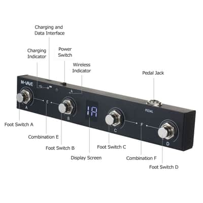 M-VAVE Rechargeable Wireless MIDI Pedal With APP Controller 4 Button MIDI Foot Pedal image 4