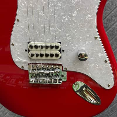 Harley Benton ST-62CC "Stink-182" SkunkWerx MOD Shop Inc. Our In-USA Fret Dress USA Stock Fast Ship ST-182 Plus Tom Delonge Tribute UFO DragonfireDakota Red image 4