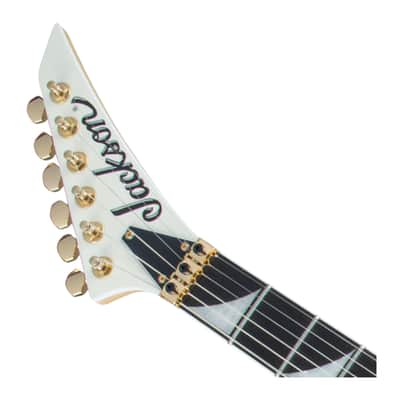 Used Jackson Pro Series Rhoads RR3 - Ivory with Black Pinstripes w/ Ebony FB image 4
