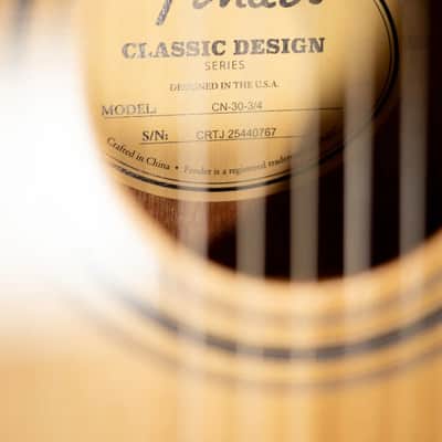 Fender CN-30 Nylon 3/4 Acoustic Guitar - Natural with Gig Bag image 14